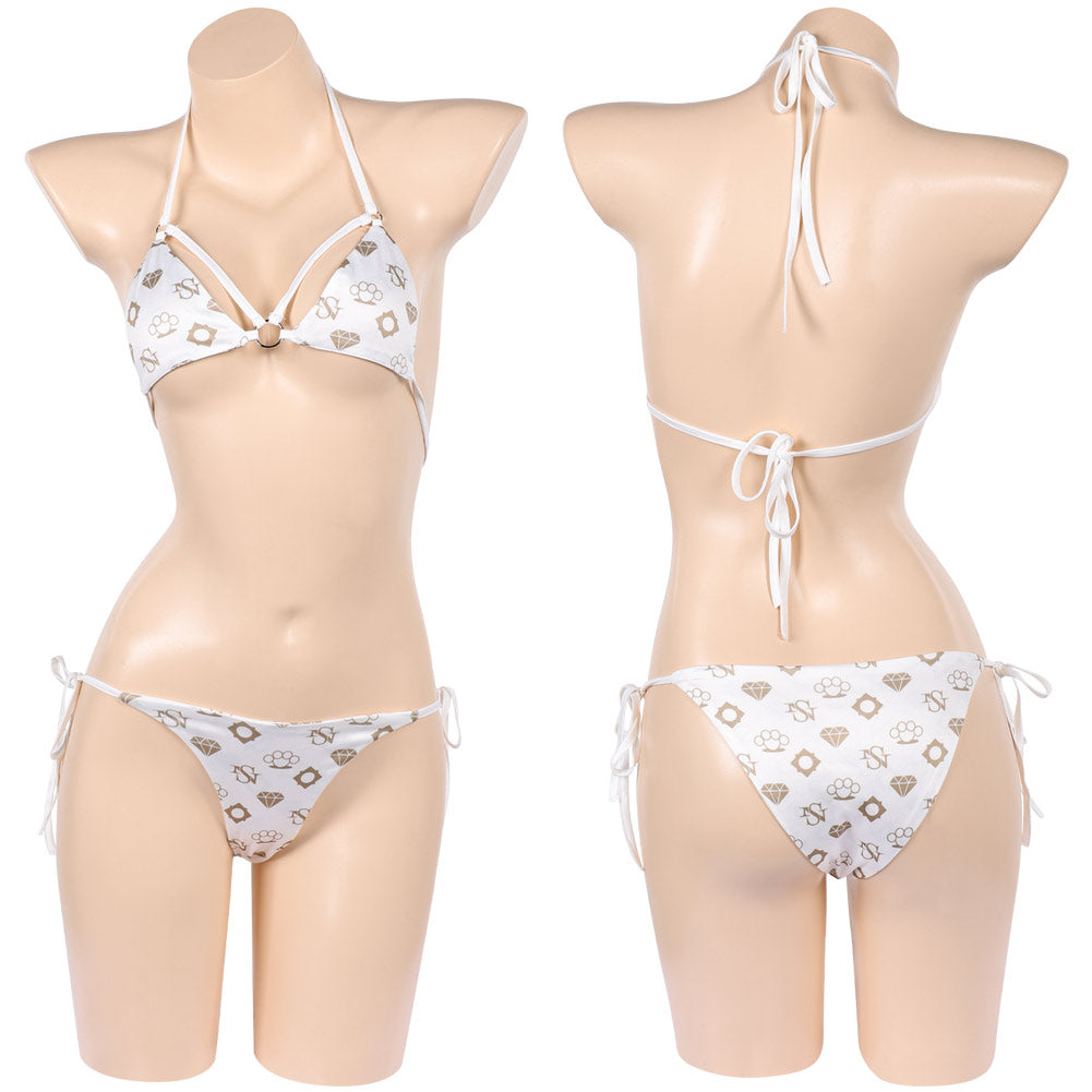 Cosplay Costume Tommy Lucia GTA(2026) Jeu Cosplay Maillot de Bain Bikini Blanc Femme