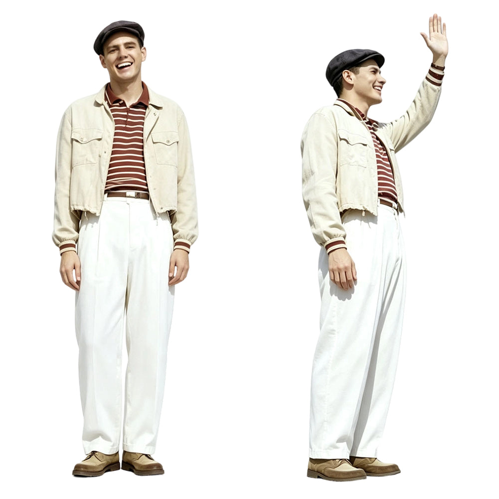 Cosplay Costume Truman Burbank The Truman Show(1998) Film Cosplay Tenue Beige Homme