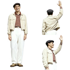 Cosplay Costume Truman Burbank The Truman Show(1998) Film Cosplay Tenue Beige Homme