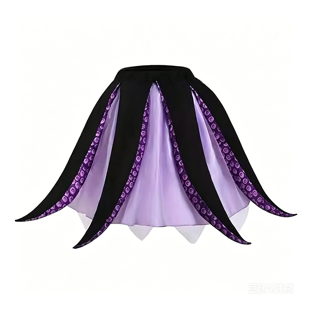 Cosplay Costume Ursula La Petite Sirène Film Cosplay Jupe Violette Femme