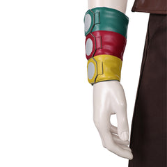 Cosplay Costume Usopp One Piece Live Action 2(2026) TV Cosplay Tenue Brune avec Bandana Rouge Homme