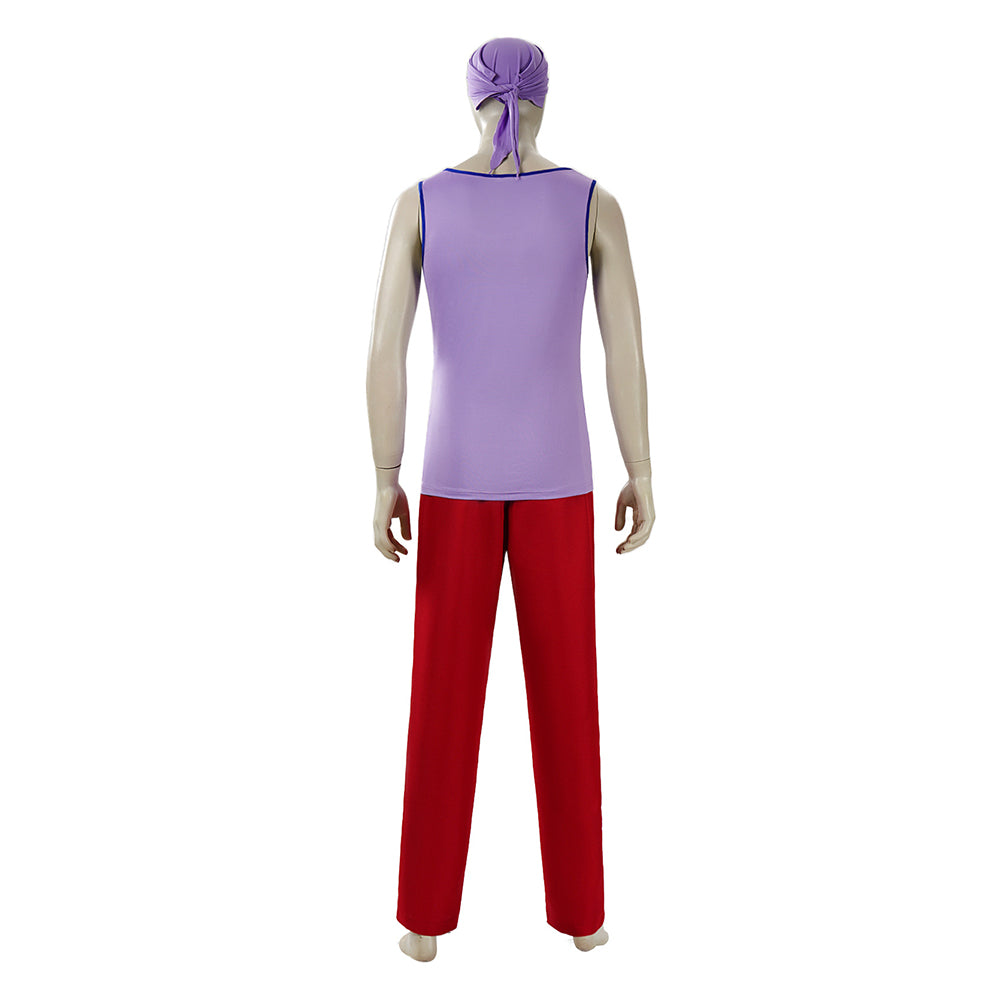 Cosplay Costume Usopp One Piece Live Action 2(2026) TV Cosplay Tenue Rouge et Violette Homme
