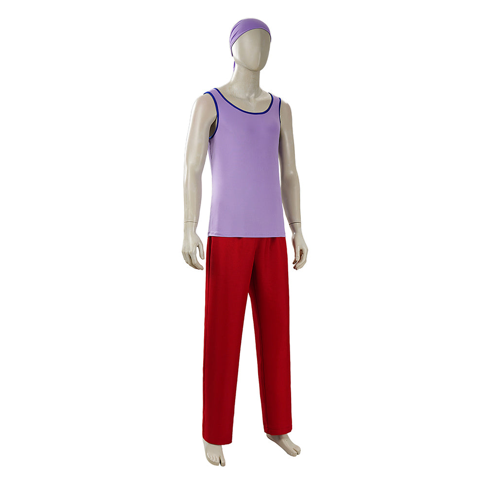 Cosplay Costume Usopp One Piece Live Action 2(2026) TV Cosplay Tenue Rouge et Violette Homme