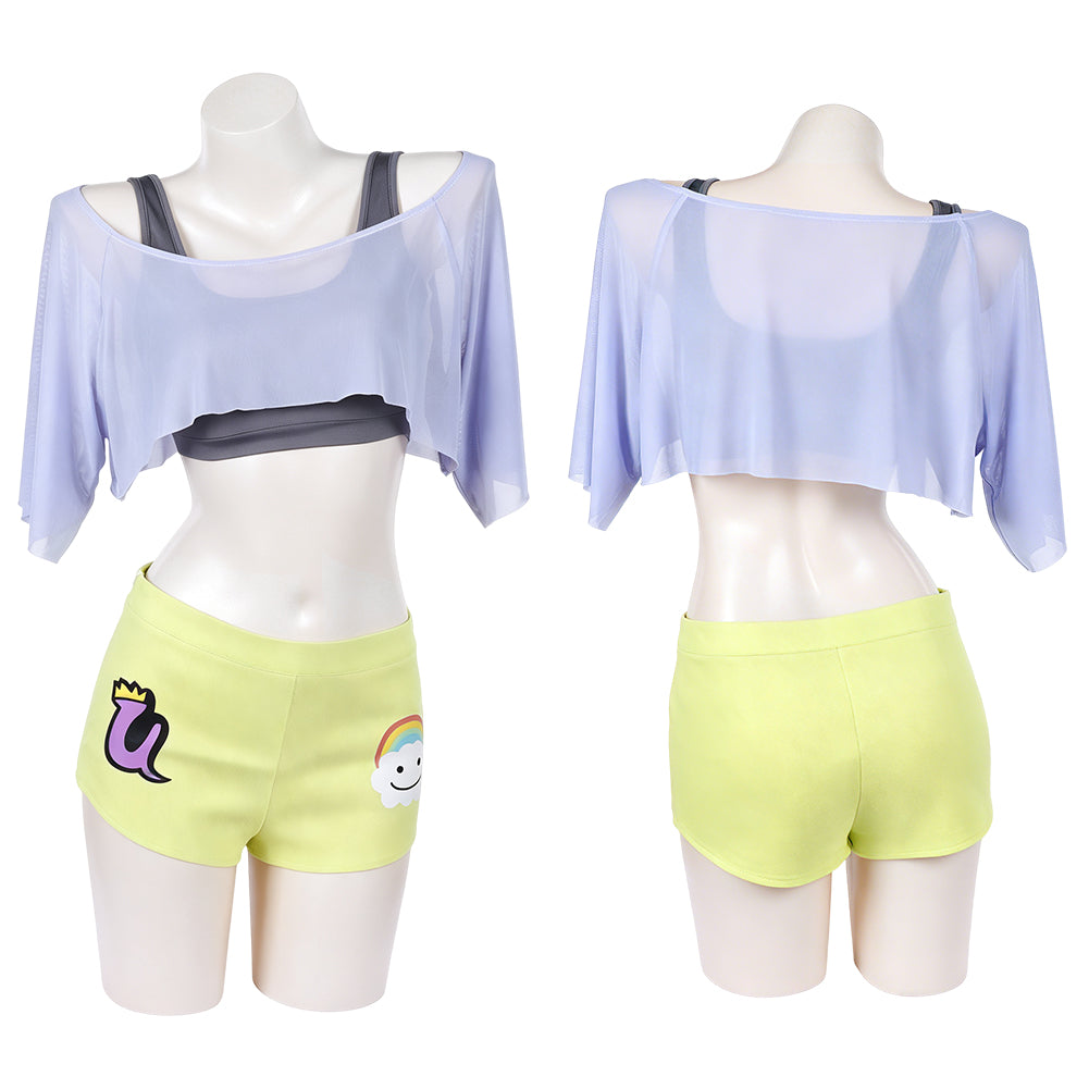 Cosplay Costume Uta One Piece: Heroines(2026) Anime Cosplay Tenue Grise et Jaune Femme