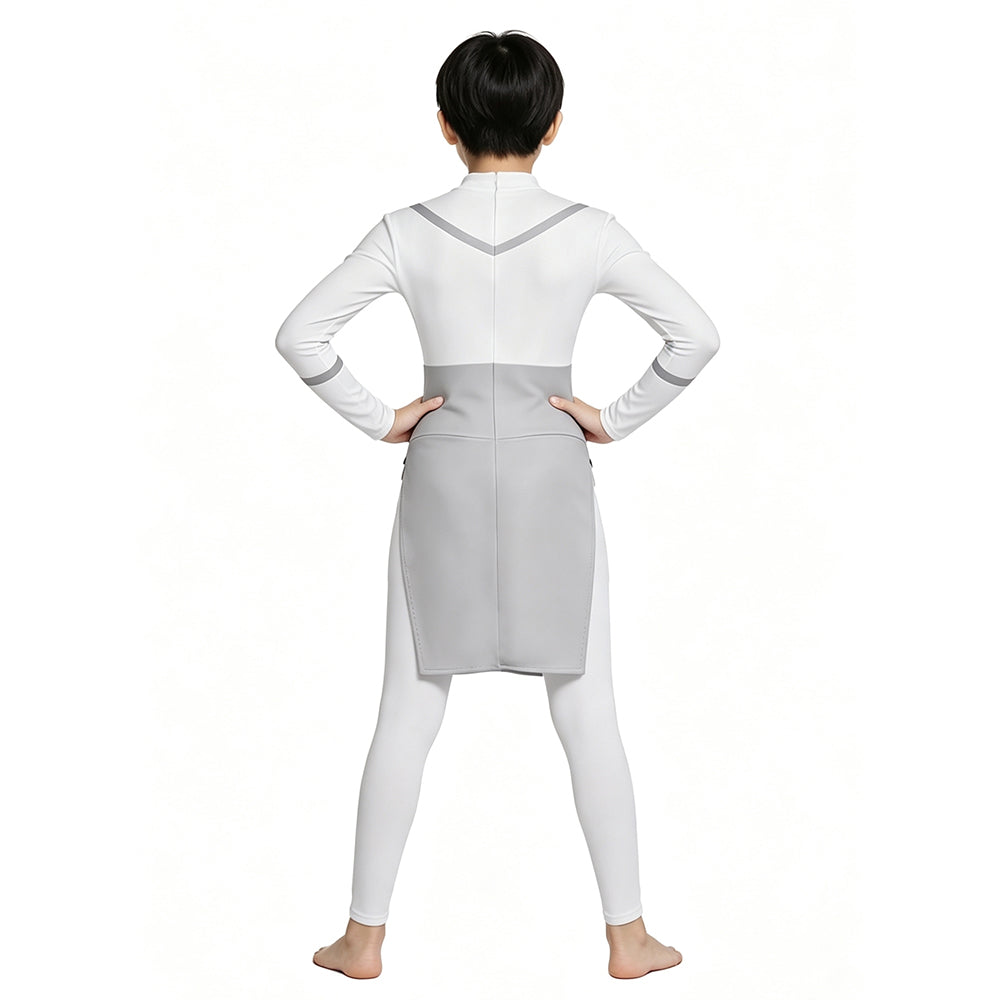 Cosplay Costume Viltrumite Thula Invincible 4(2026) TV Cosplay Robe Blanche et Violette Enfant