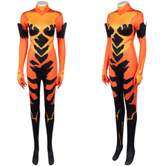 Cosplay Costume Volcanikka Invincible 4(2026) TV Cosplay Combinaison Orange et Noire Femme