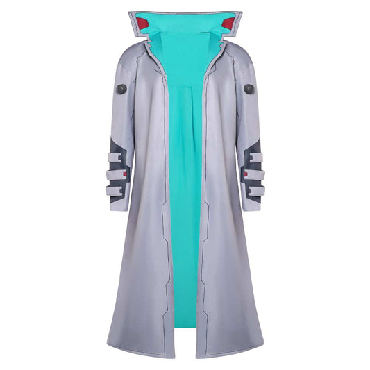 Cosplay Costume Weak Kingsley Cyberpunk: Edgerunners 2(2026) TV Cosplay Veste Grise et Bleue Homme
