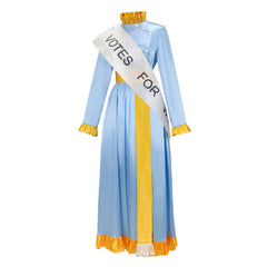 Cosplay Costume Winifred Banks Mary Poppins(1964) Film Cosplay Robe Bleue Femme
