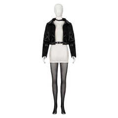 Cosplay Costume Yamada Smoking Behind the Supermarket with You(2026) Anime Cosplay Tenue Blanche et Noire Femme