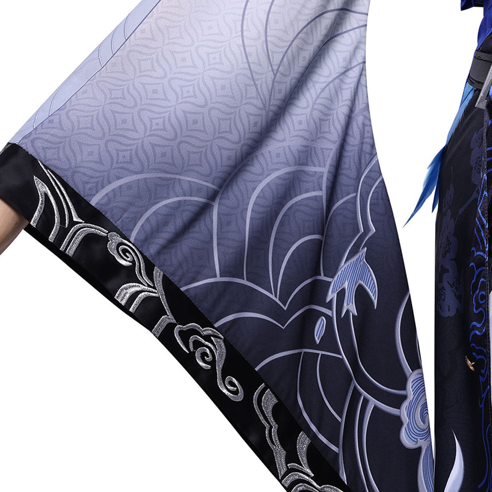 Cosplay Costume Yangyang Xuanling Wuthering Waves Jeu Cosplay Robe Bleue et Grise Femme