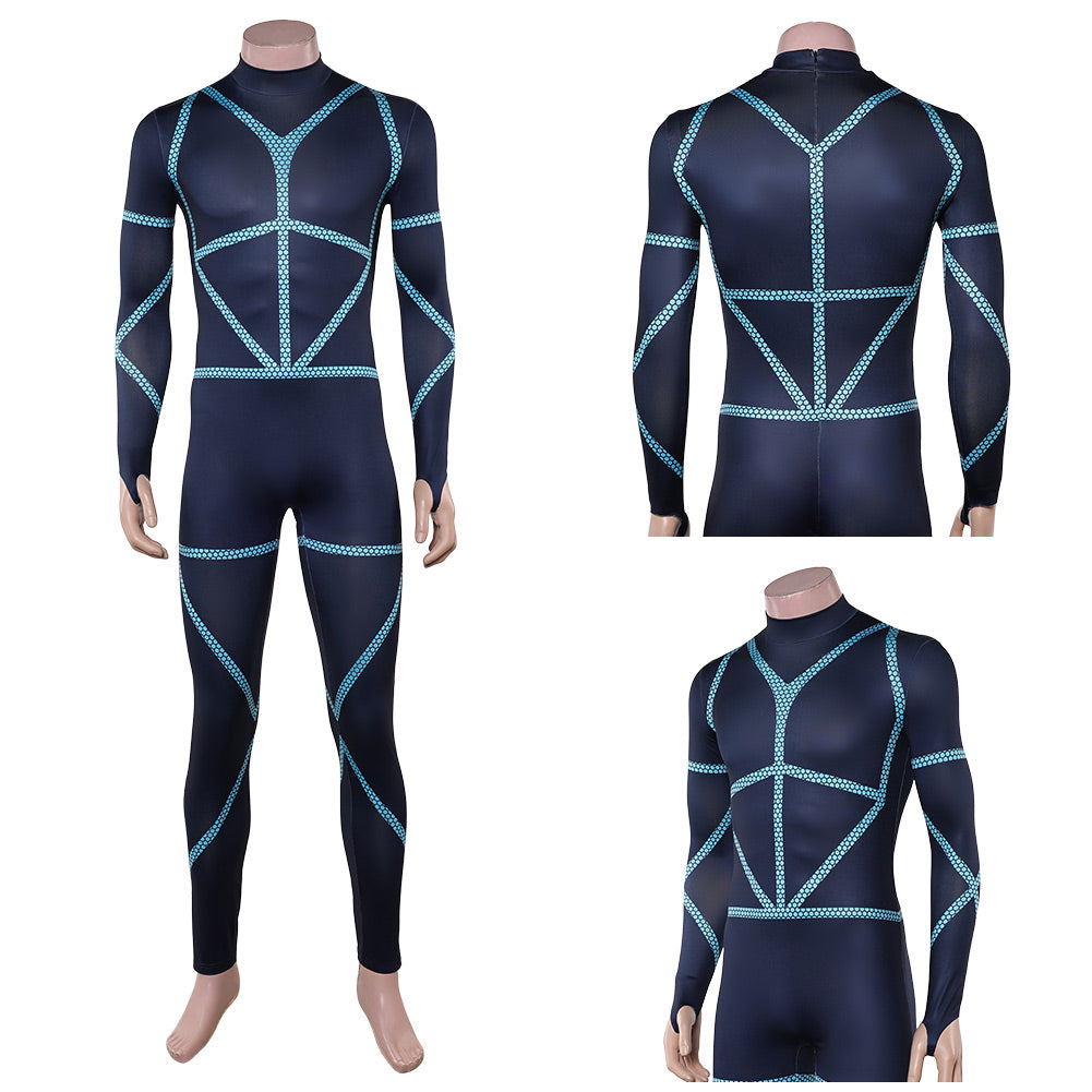 Cosplay Costume Yoichi Isagi Blue Lock Live Action(2026) Film Cosplay Combinaison Noire et Bleue Homme