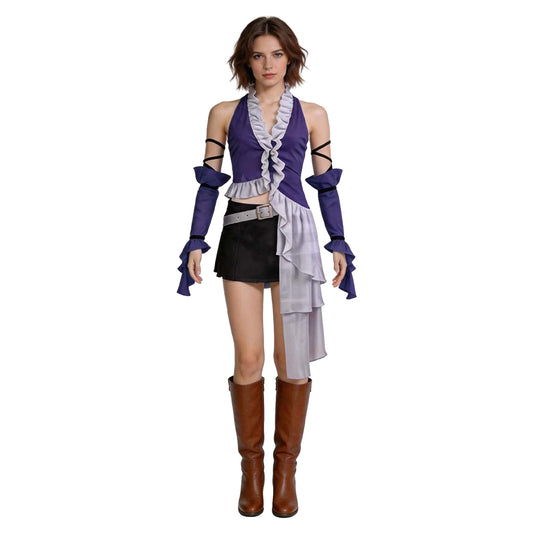 Cosplay Costume Yuna Final Fantasy Re: Resonance(2026) Jeu Cosplay Tenue Violette Femme