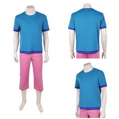 Cosplay Costume Zoro One Piece Live Action 2(2026) TV Cosplay Tenue Bleue et Rose Homme