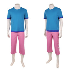 Cosplay Costume Zoro One Piece Live Action 2(2026) TV Cosplay Tenue Bleue et Rose Homme