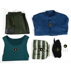 Cosplay Costume Zorro One Piece Live Action 2(2026) TV Cosplay Tenue Bleue Homme