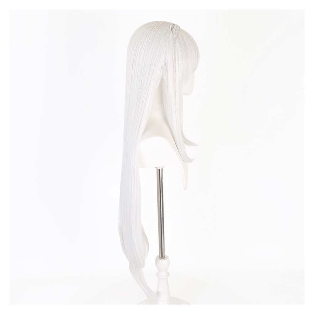 Cosplay Perruque Emilia RE0(2026) Anime Perruque Blanche Femme