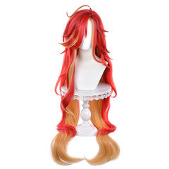 Cosplay Perruque Mavuika Genshin Impact Jeu Perruque Rouge Femme