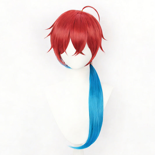 Cosplay Perruque Mikado Akira Cosmic Princess Kaguya(2026) Anime Perruque Rouge et Bleue Homme