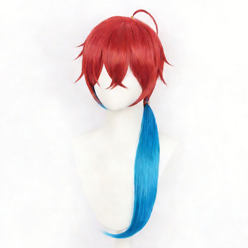 Cosplay Perruque Mikado Akira Cosmic Princess Kaguya(2026) Anime Perruque Rouge et Bleue Homme