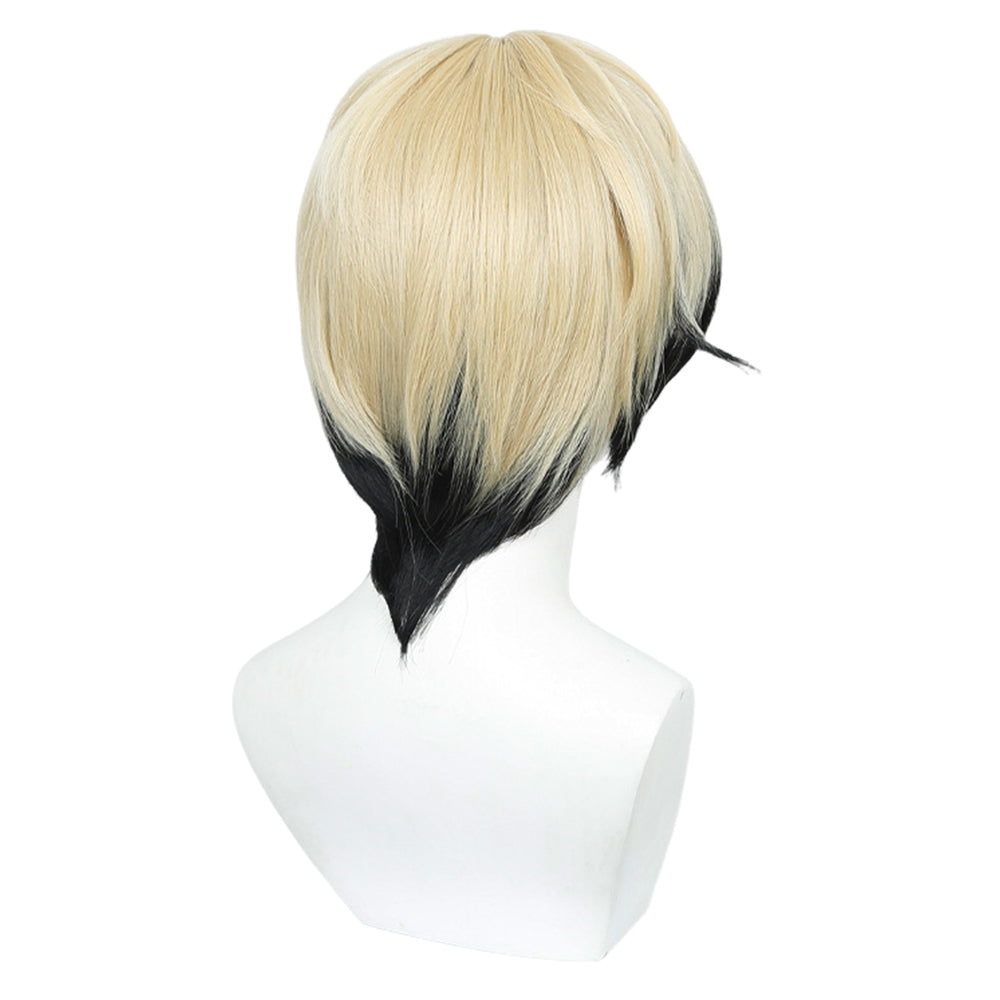 Cosplay Perruque Naoya Zenin Jujutsu Kaisen Saison 3(2026) Anime Perruque Jaune et Noire Homme