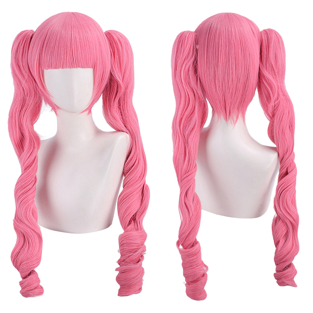 Cosplay Perruque Perona One Piece Thriller Bark Arc Anime Perruque Rose Femme
