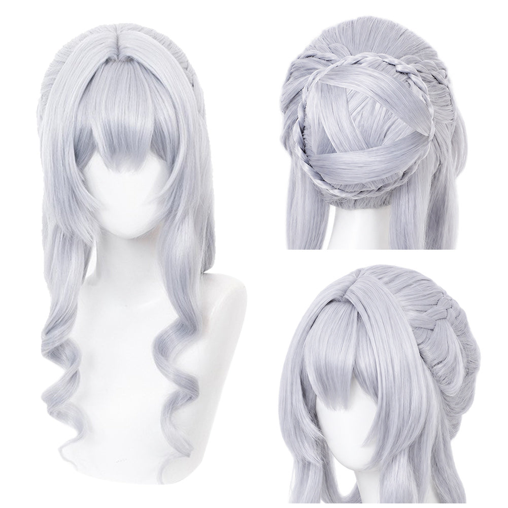 Cosplay Perruque The Tsaritsa Genshin Impact Jeu Perruque Argentée Femme