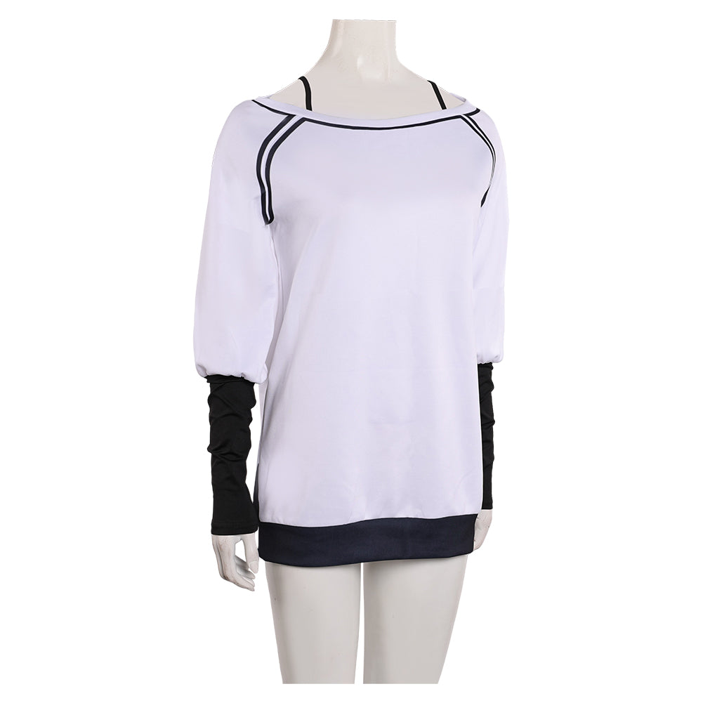 Dandadan Saison 2 (2025) Momo Ayase Haut Blanche et Noire Cosplay Costume