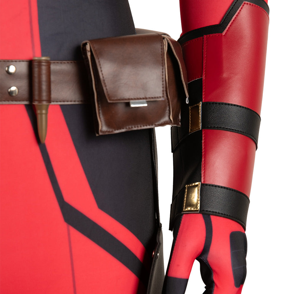Deadpool & Wolverine(2024) Deadpool Wade Wilson Combinaison Rouge Cosplay Costume