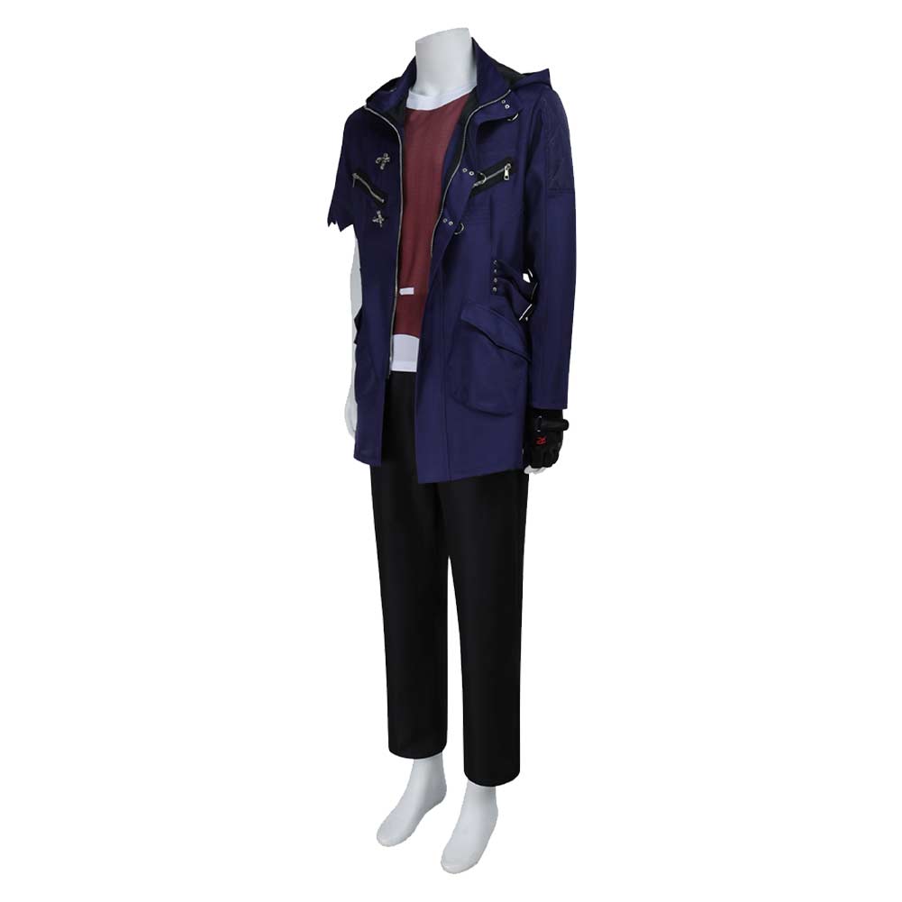 Devil May Cry 5 Nero Tenue Bleue et Noire Cosplay Costume