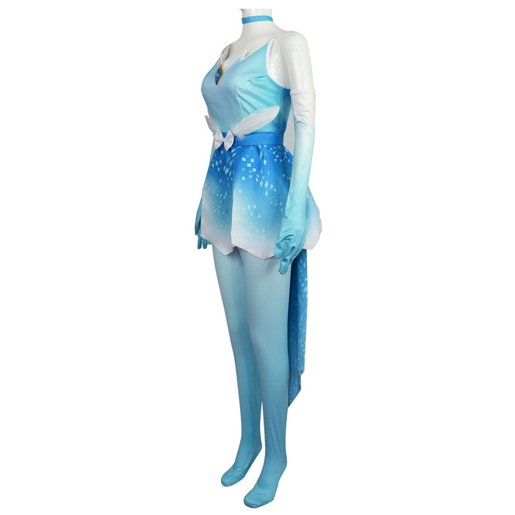 Enfant Jeu Princess Peach: Showtime!(2024) Patineuse Artistique Peach Cosplay Costume