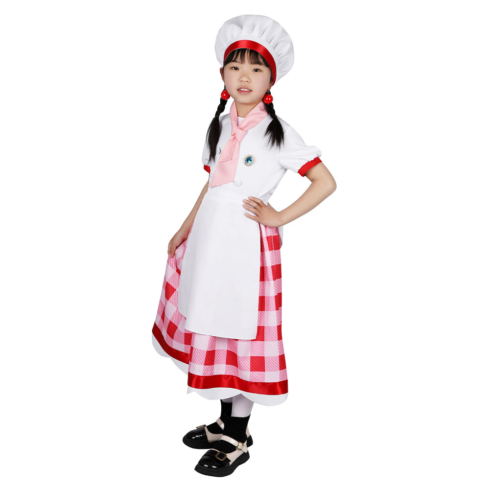 Enfant Jeu Princess Peach: Showtime!(2024) Pâtissière Peach Cosplsy Costume