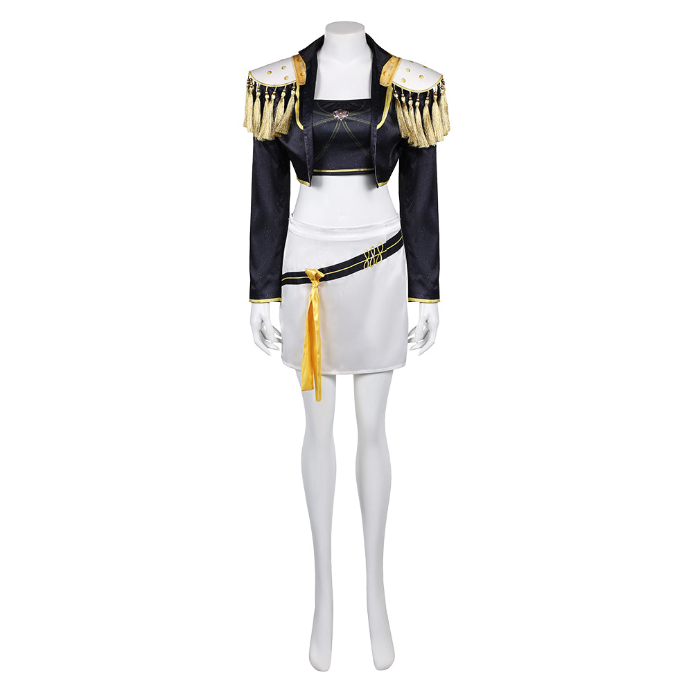 Enfant KPop Demon Hunters(2025) Huntrix Mira Golden Tenue Cosplay Costume