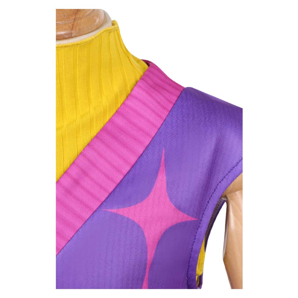 Enfant KPop Demon Hunters(2025) Mystery Saja Tenue de Gilet Violet Cosplay Costume