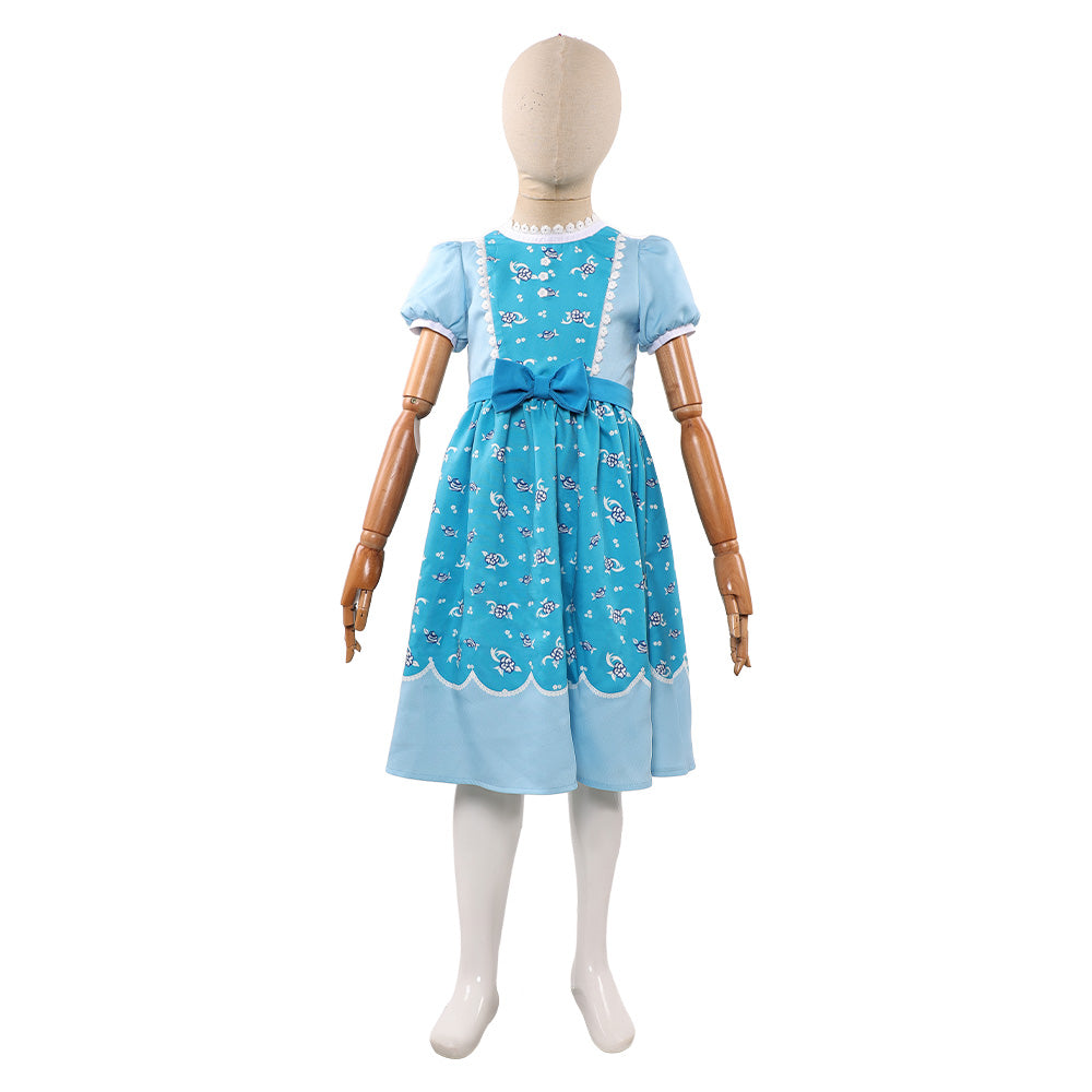Enfant Stranger Things Saison 5 Holly Wheeler Robe Bleue Cosplay Costume