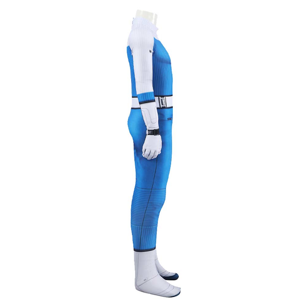 Enfant The Fantastic Four: First Steps(2025) Human Torch Combinaison Bleue Cosplay Costume