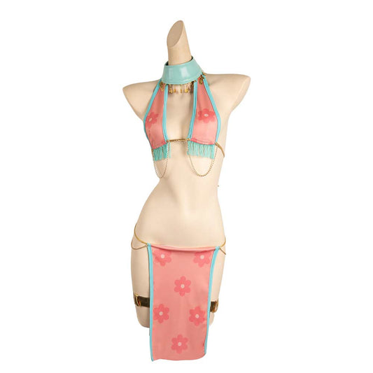 Fairy Tail Lucy Heartfilia Maillot de Bain Bikini Orange Cosplay Costume