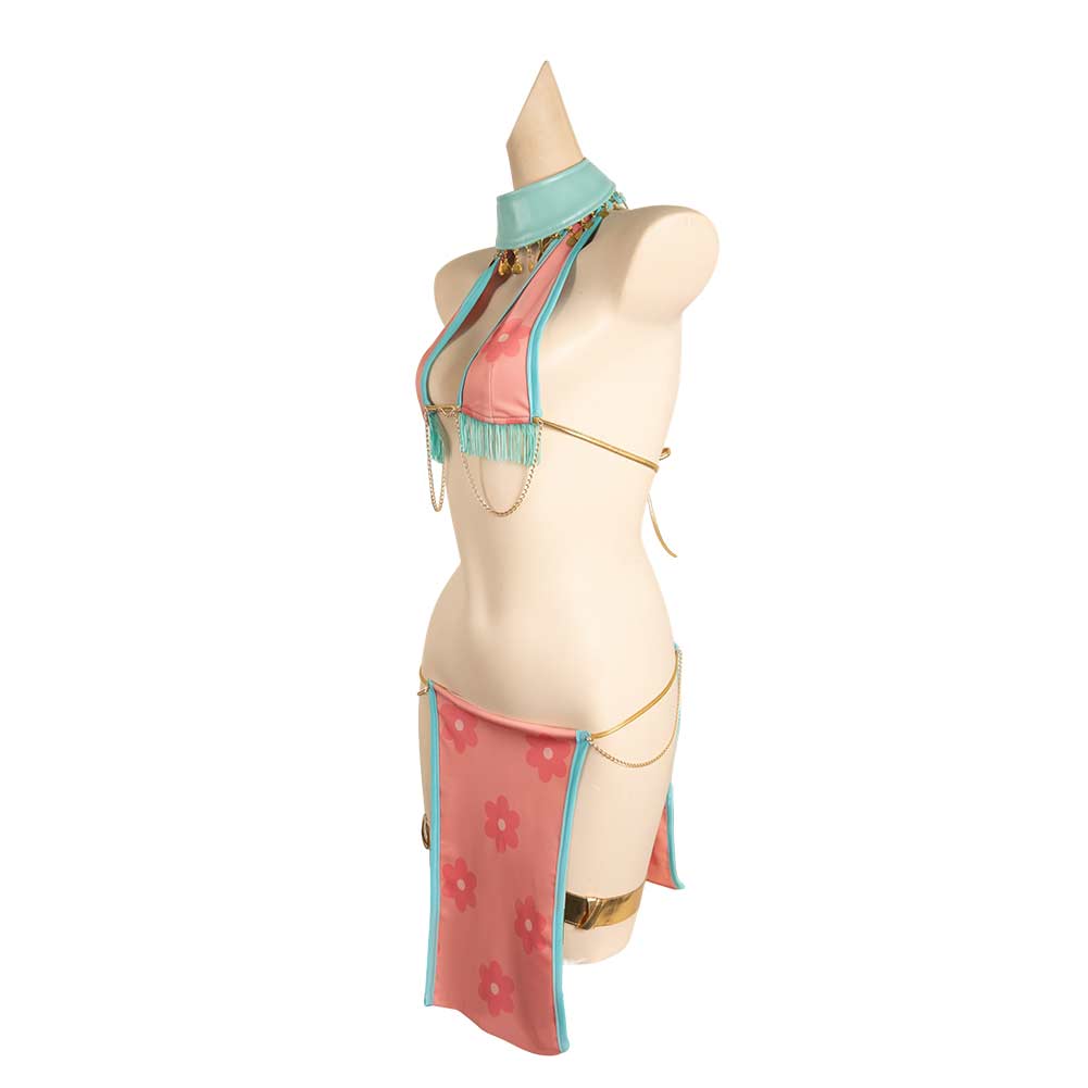Fairy Tail Lucy Heartfilia Maillot de Bain Bikini Orange Cosplay Costume