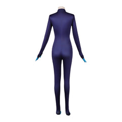 Femme Hazbin Hotel 2 Vox Combinaison Bleue Cosplay Costume