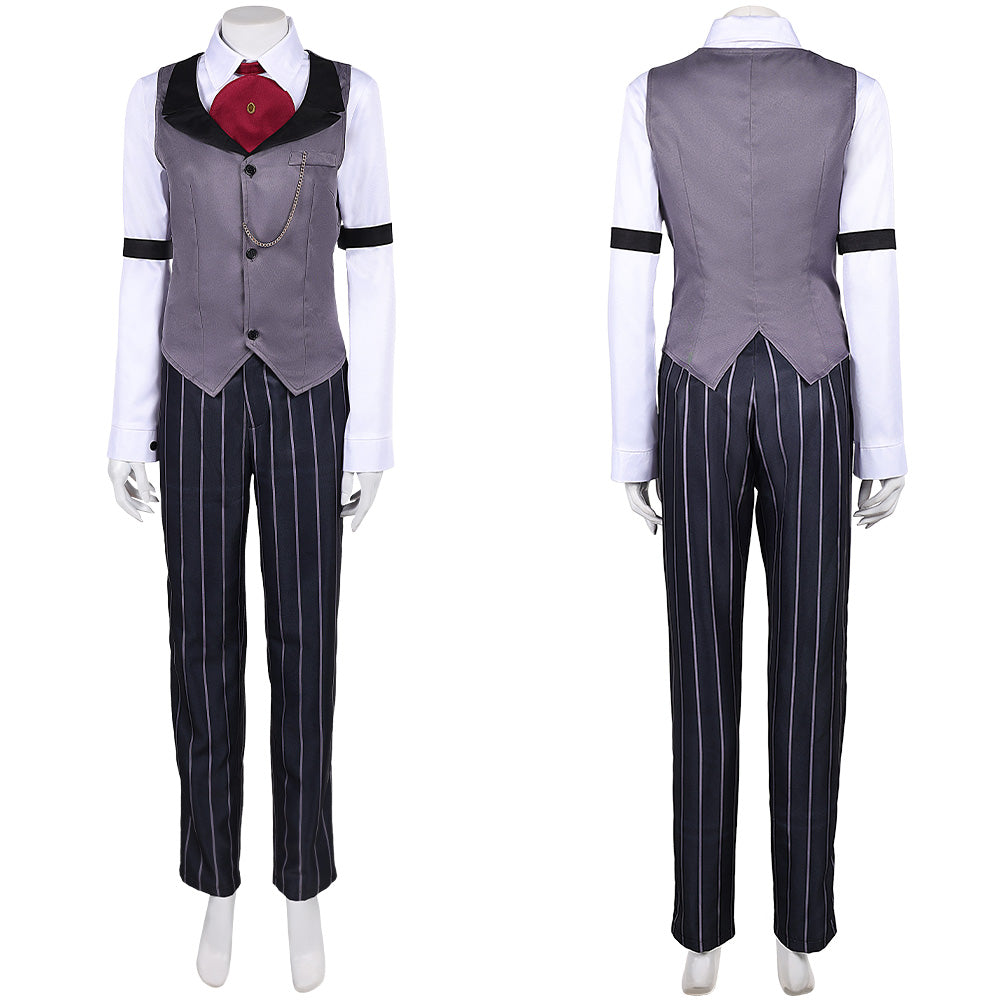 Femme Hazbin Hotel 2(2025) Sir Pentious Tenue Grise Cosplay Costume