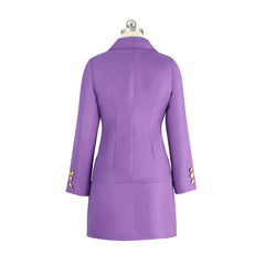 Femme JJBA Yoshikage Kira Tenue Violette Cosplay Costume