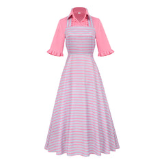 Femme Wicked Glinda Robe Rayée Cosplay Costume