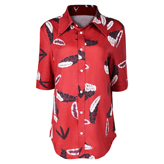 Film The Fall Guy(2024) Jody Moreno Chemise Imprimée Rouge Cosplay Costume