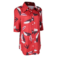 Film The Fall Guy(2024) Jody Moreno Chemise Imprimée Rouge Cosplay Costume