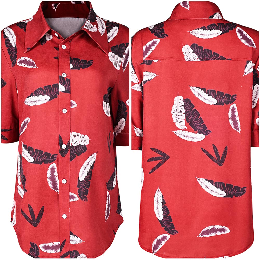 Film The Fall Guy(2024) Jody Moreno Chemise Imprimée Rouge Cosplay Costume