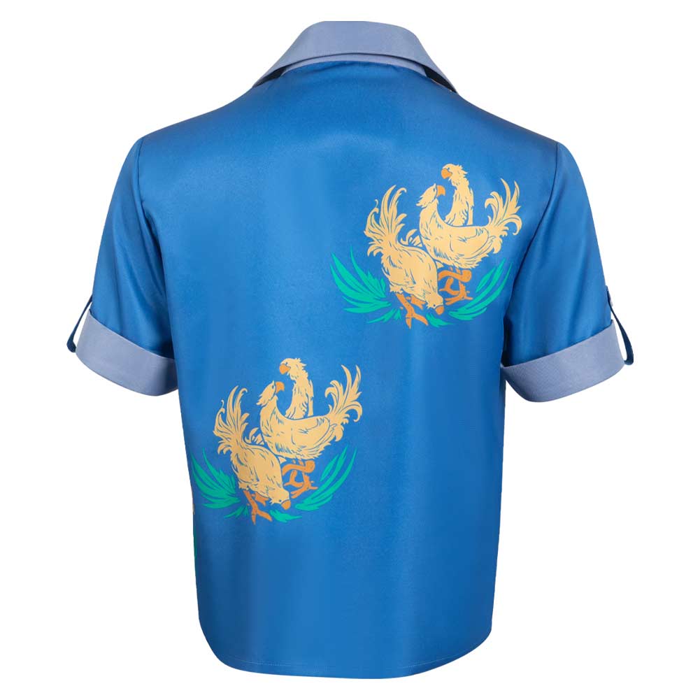 Final Fantasy VIII Chocobo World Cloud Chemise Bleu Cosplay Costume