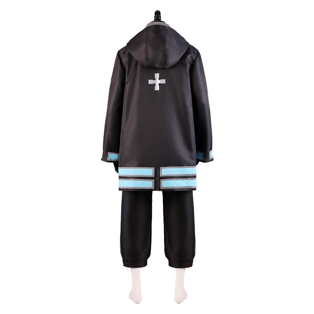 Fire Force Saison 3(2025) Shinra Kusakabe Tenue Noire et Violette Cosplay Costume