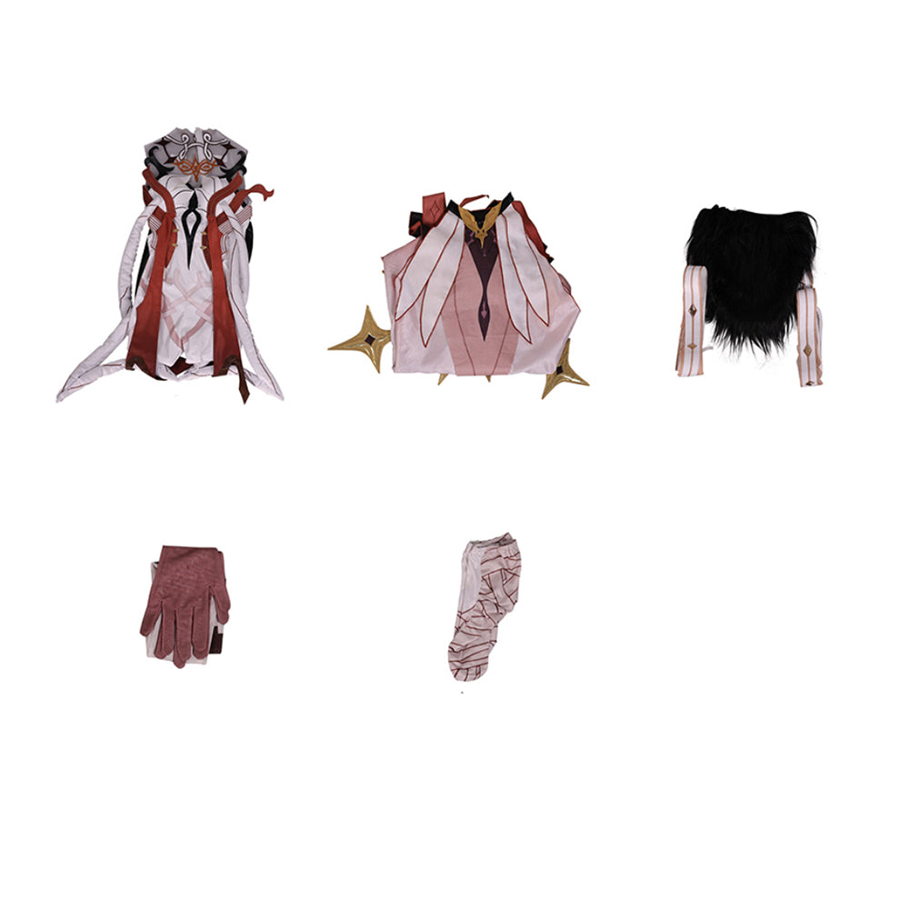 Genshin Impact Asmoday Tenue Rouge Cosplay Costume