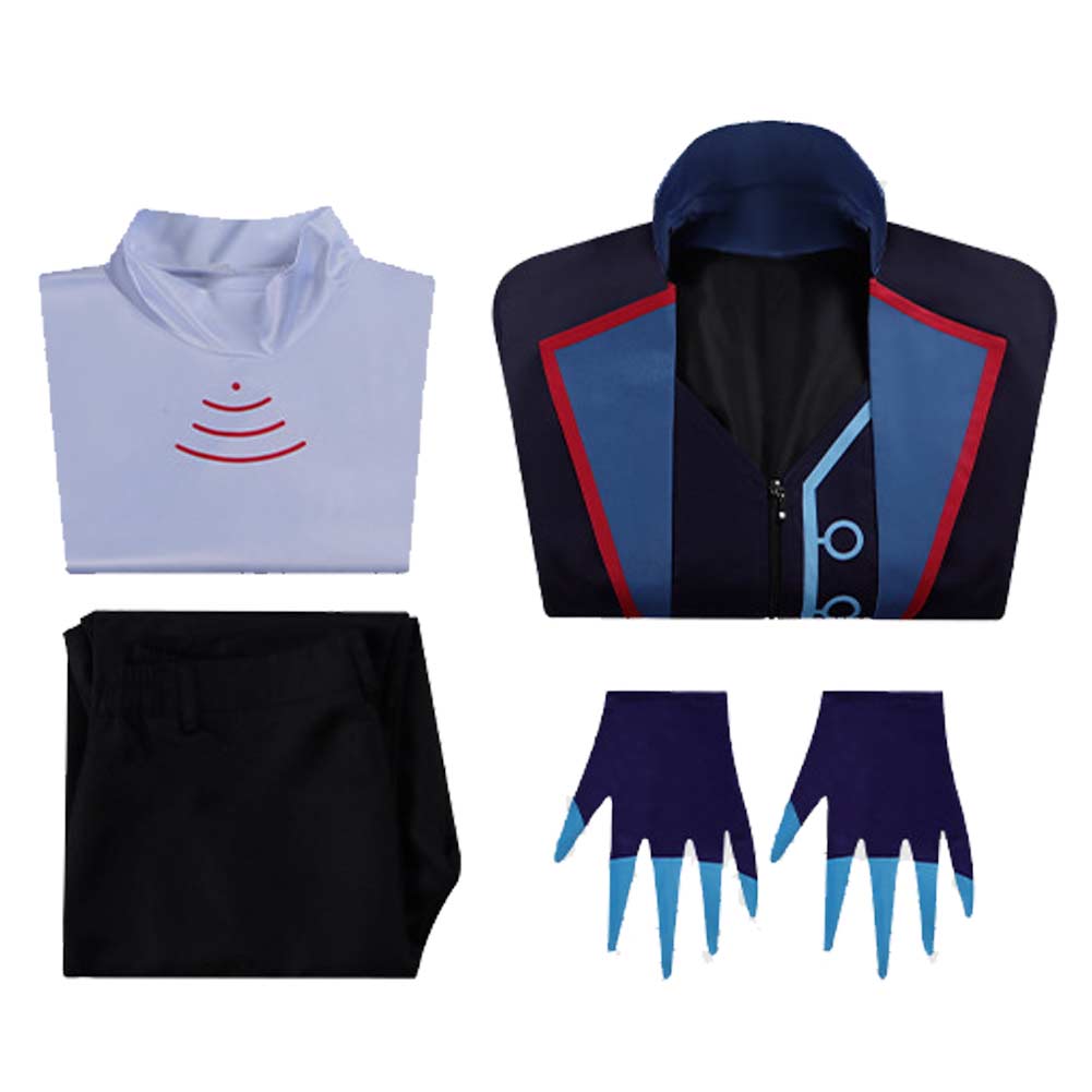 Hazbin Hotel 2 Vox Tenue Noire Cosplay Costume Ver.2