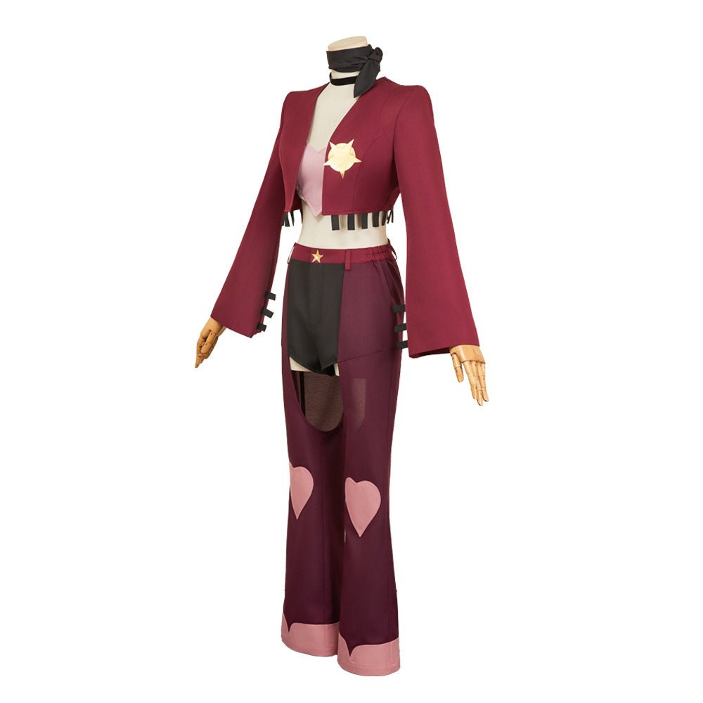 Hazbin Hotel 2(2025) Angel Dust Tenue Rouge Cosplay Costume