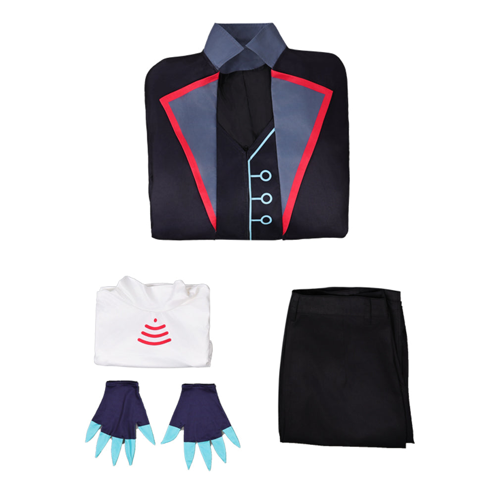 Hazbin Hotel Saison 2(2025) Vox Trench Long Noir Cosplay Costume